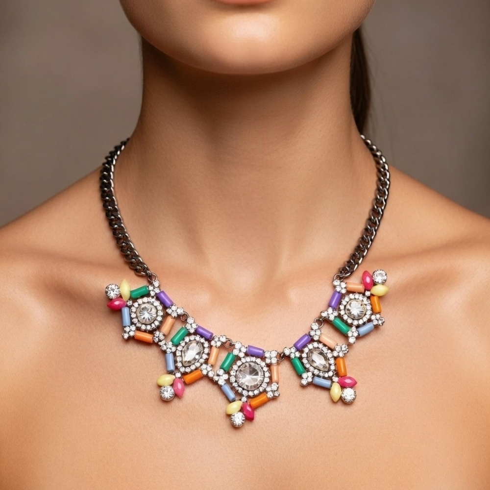 Multicolor Statement Necklace - Women Jewelry